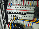 abb miniature circuit breaker mcb installed in motor control center panel